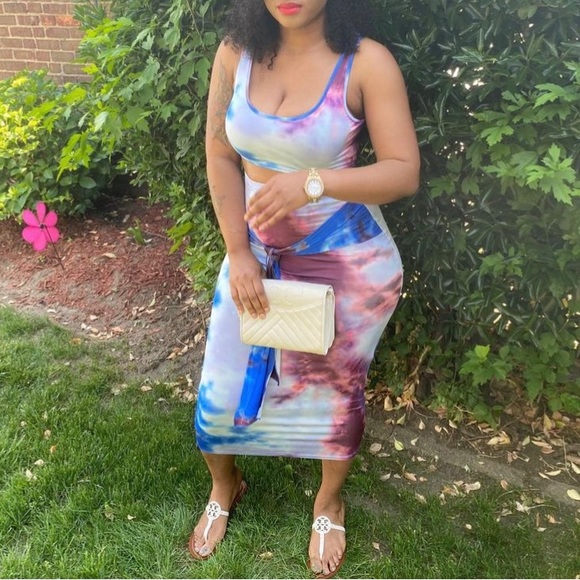 Boho Print Maxi Dress Evening Party Beach Bodycon Dresses - Picture 2 of 3